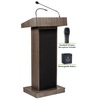 Oklahoma Sound Oklahoma Sound Orator Lectern and Rechargeable Battery with Wireless Handheld Mic, Ribbonwood M800X-RW/LWM-5